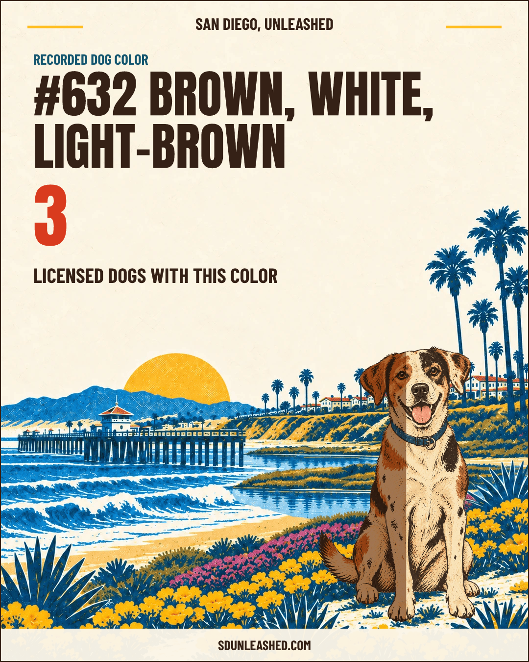Brown, White, Light-brown share card