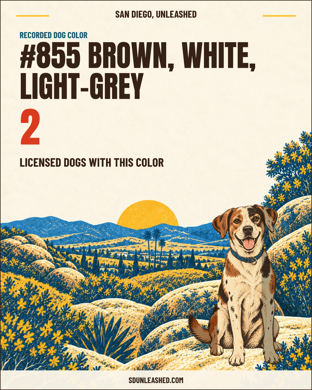 Brown, White, Light-grey share card