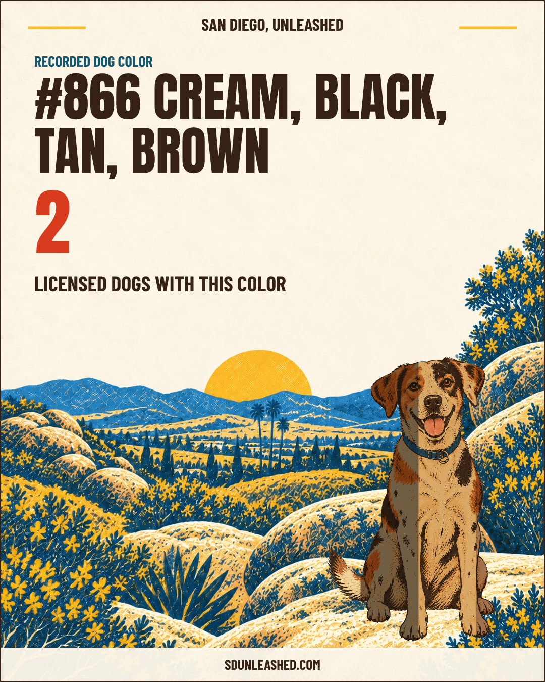 Cream, Black, Tan, Brown share card