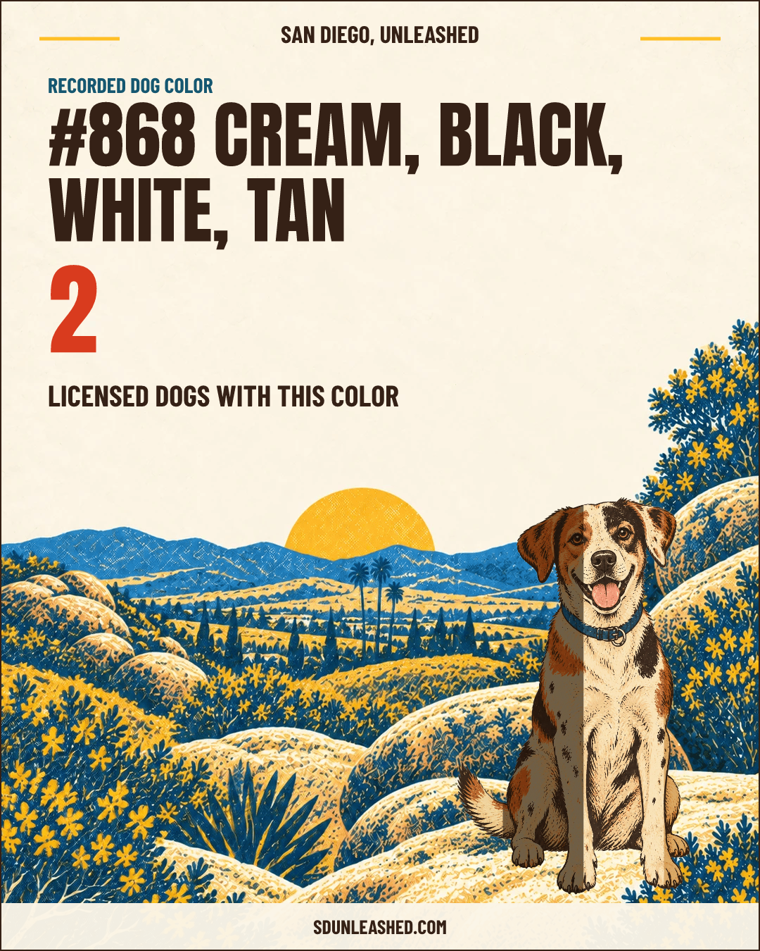 Cream, Black, White, Tan share card