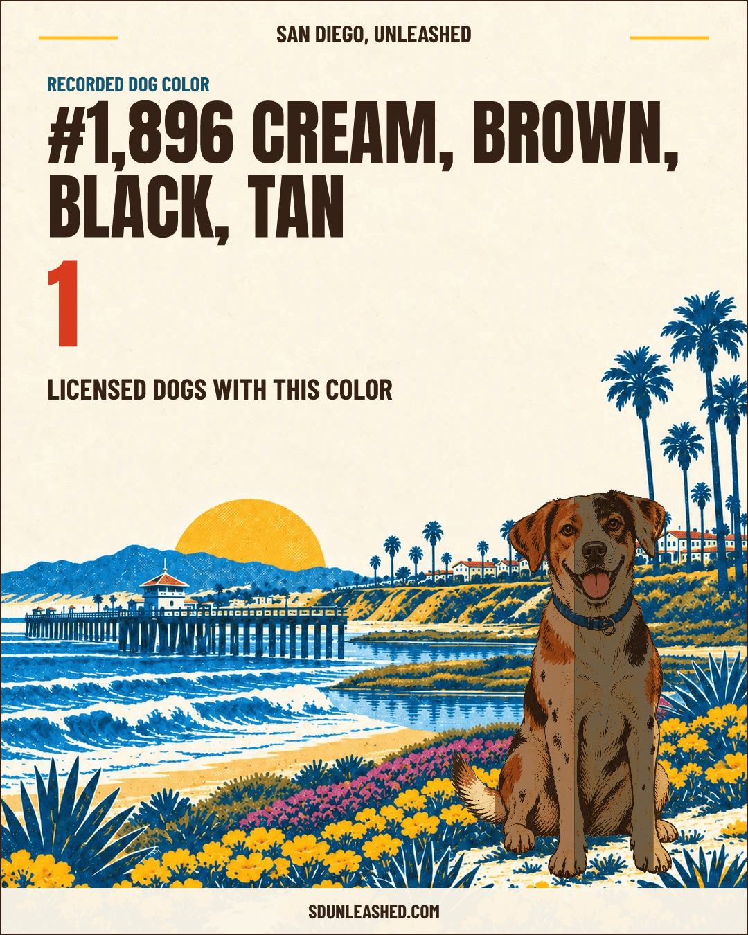 Cream, Brown, Black, Tan share card
