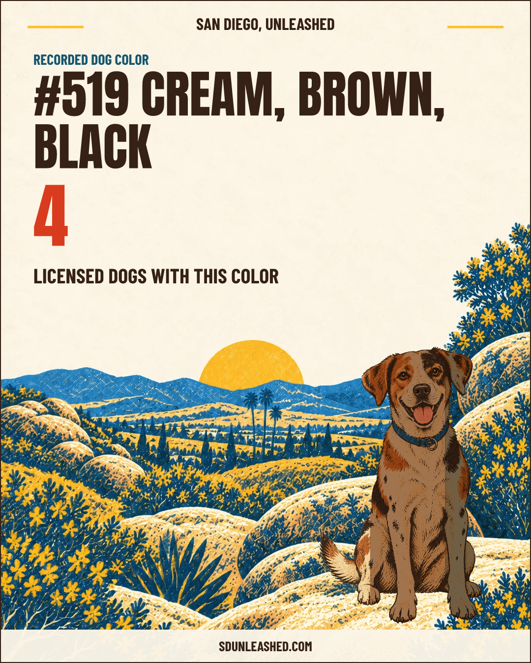 Cream, Brown, Black share card