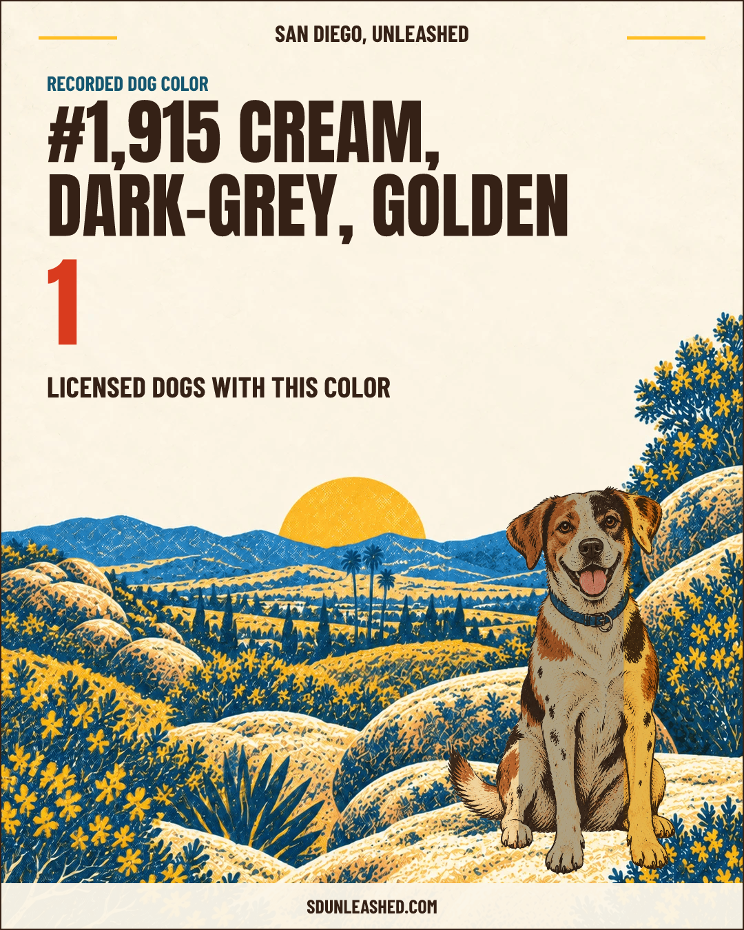 Cream, Dark-grey, Golden share card