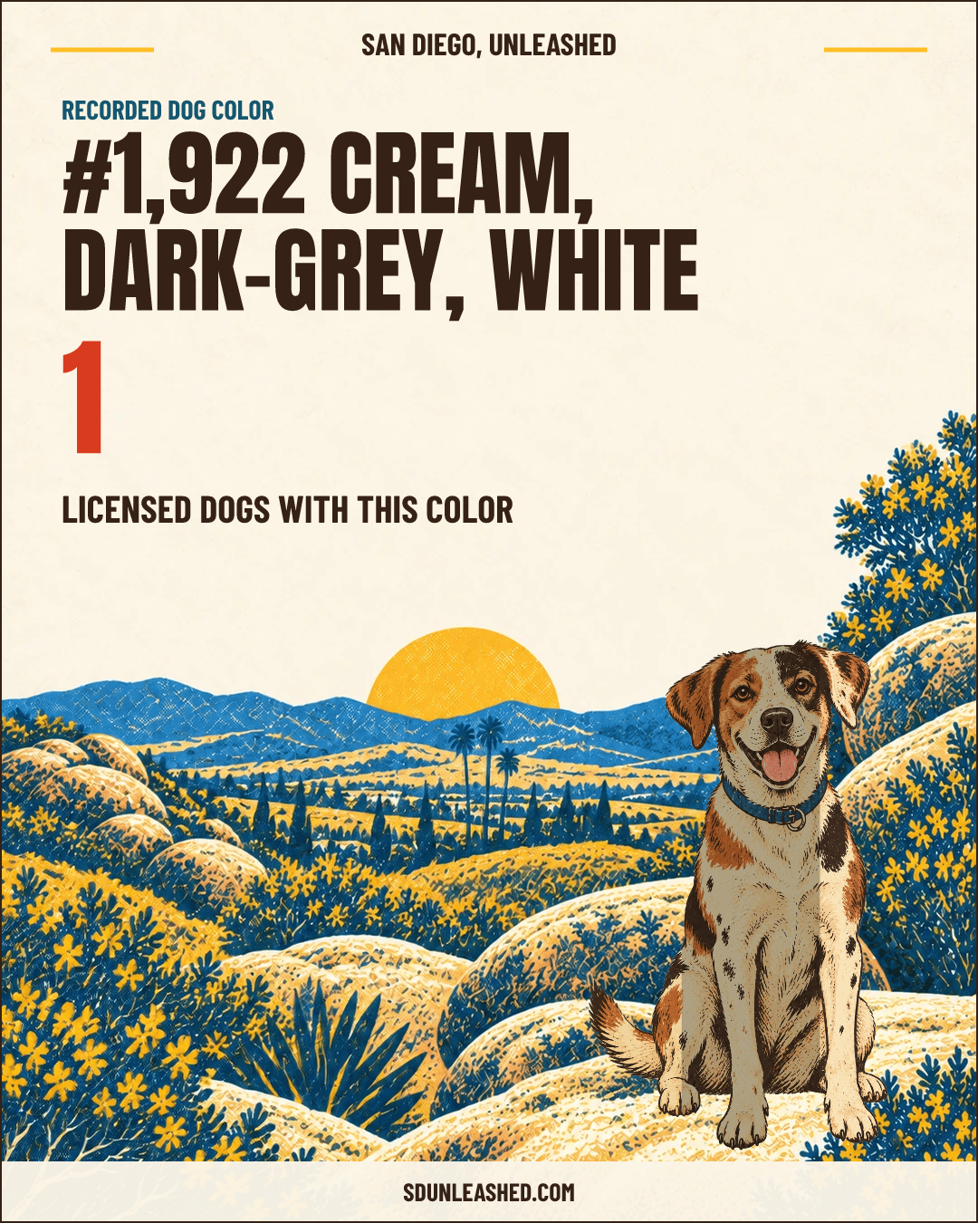 Cream, Dark-grey, White share card