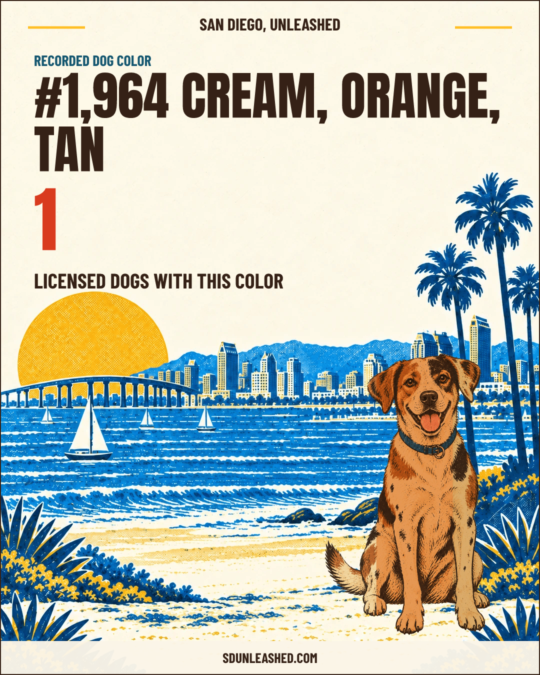 Cream, Orange, Tan share card