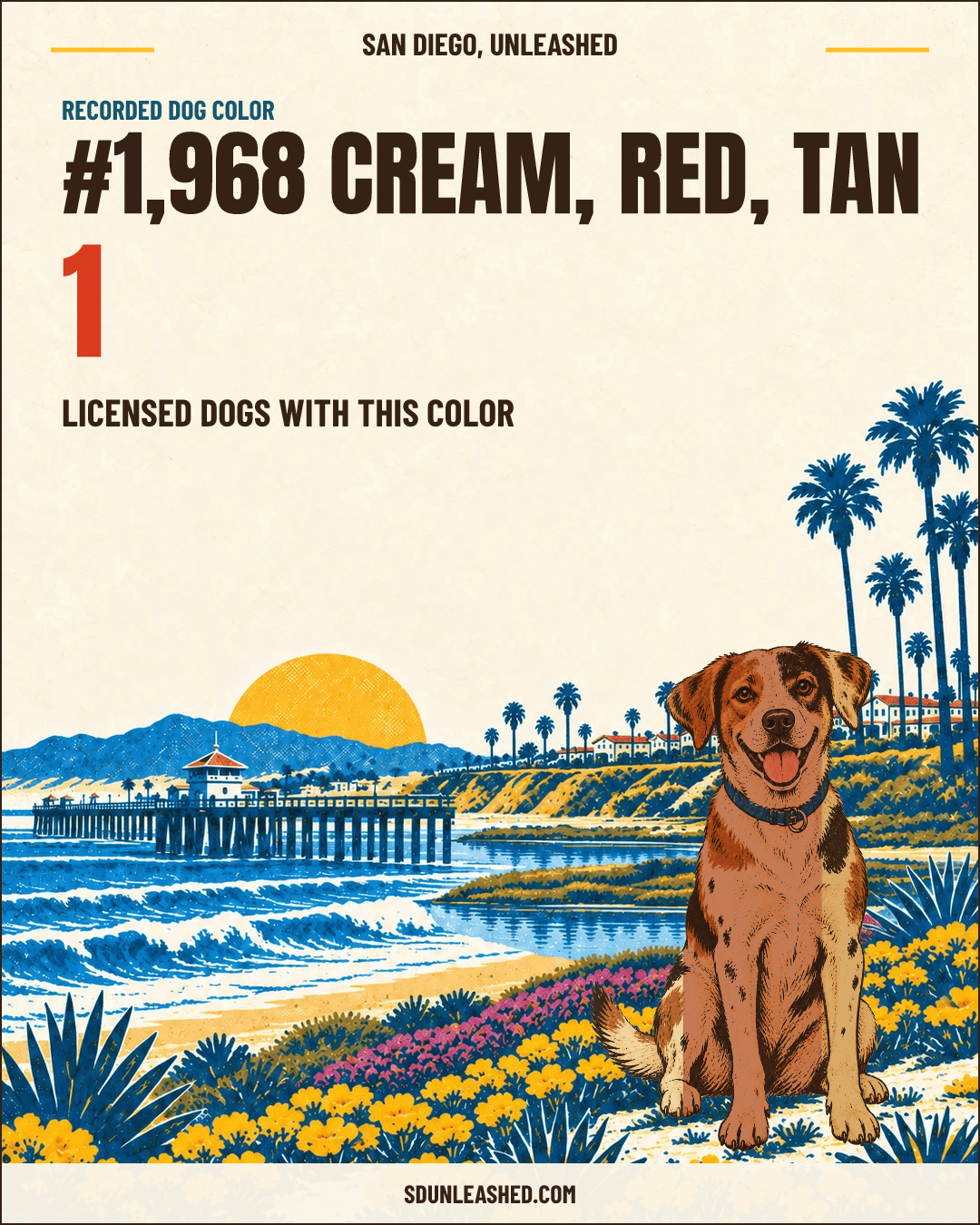 Cream, Red, Tan share card