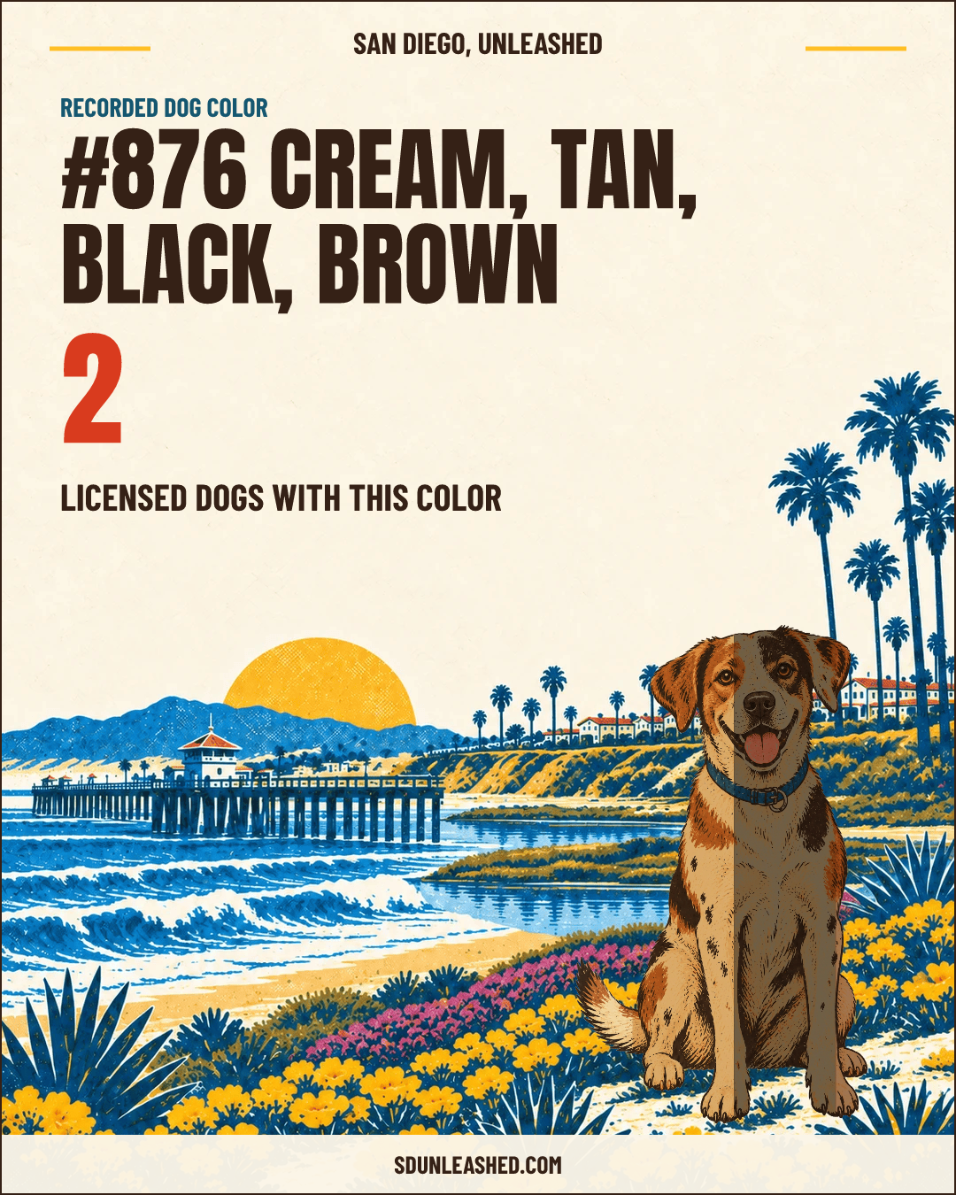 Cream, Tan, Black, Brown share card