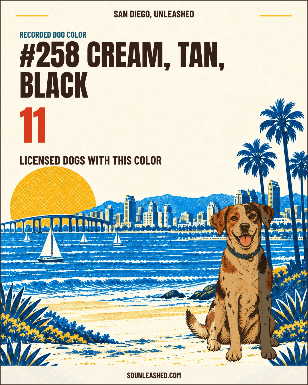 Cream, Tan, Black share card
