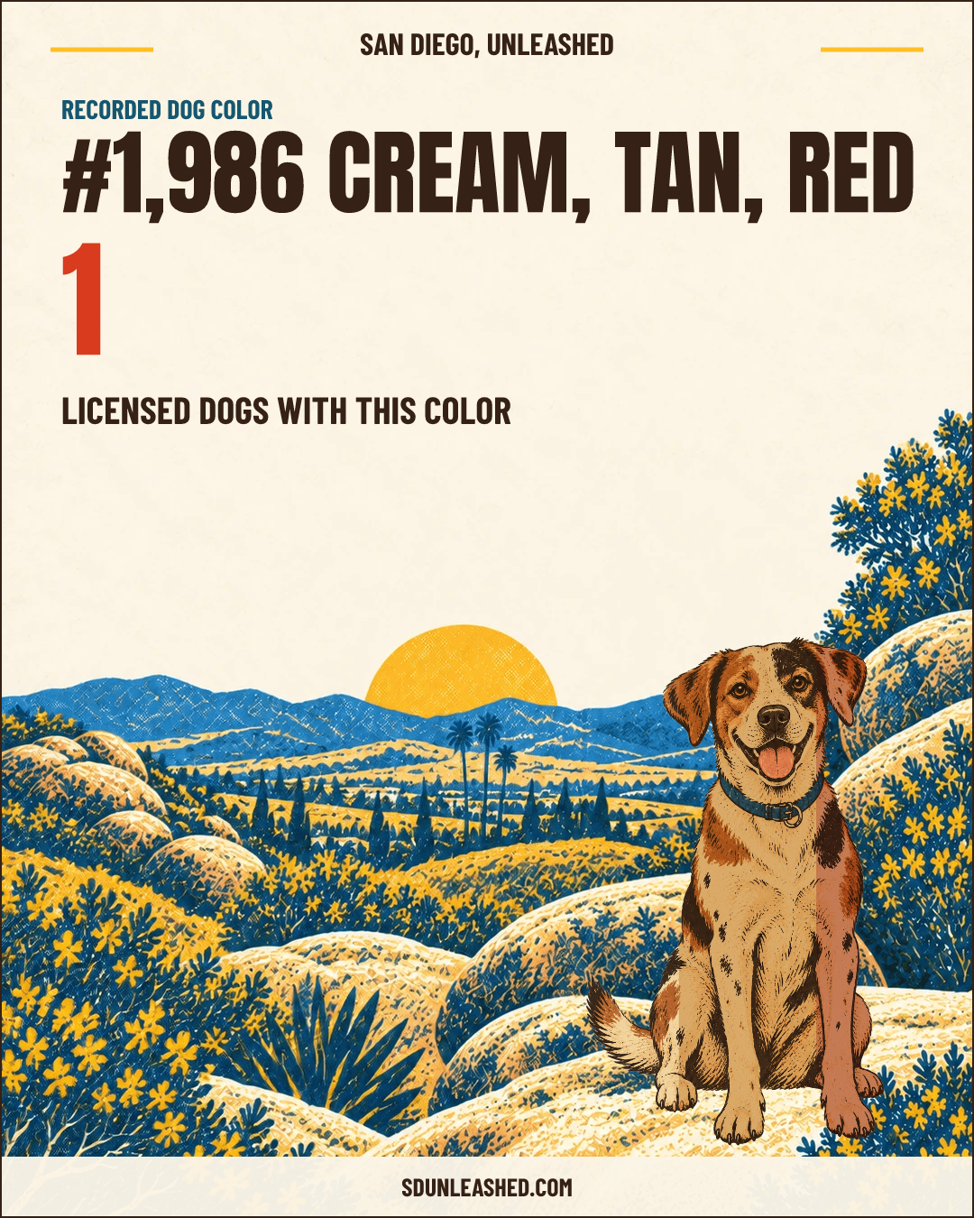 Cream, Tan, Red share card