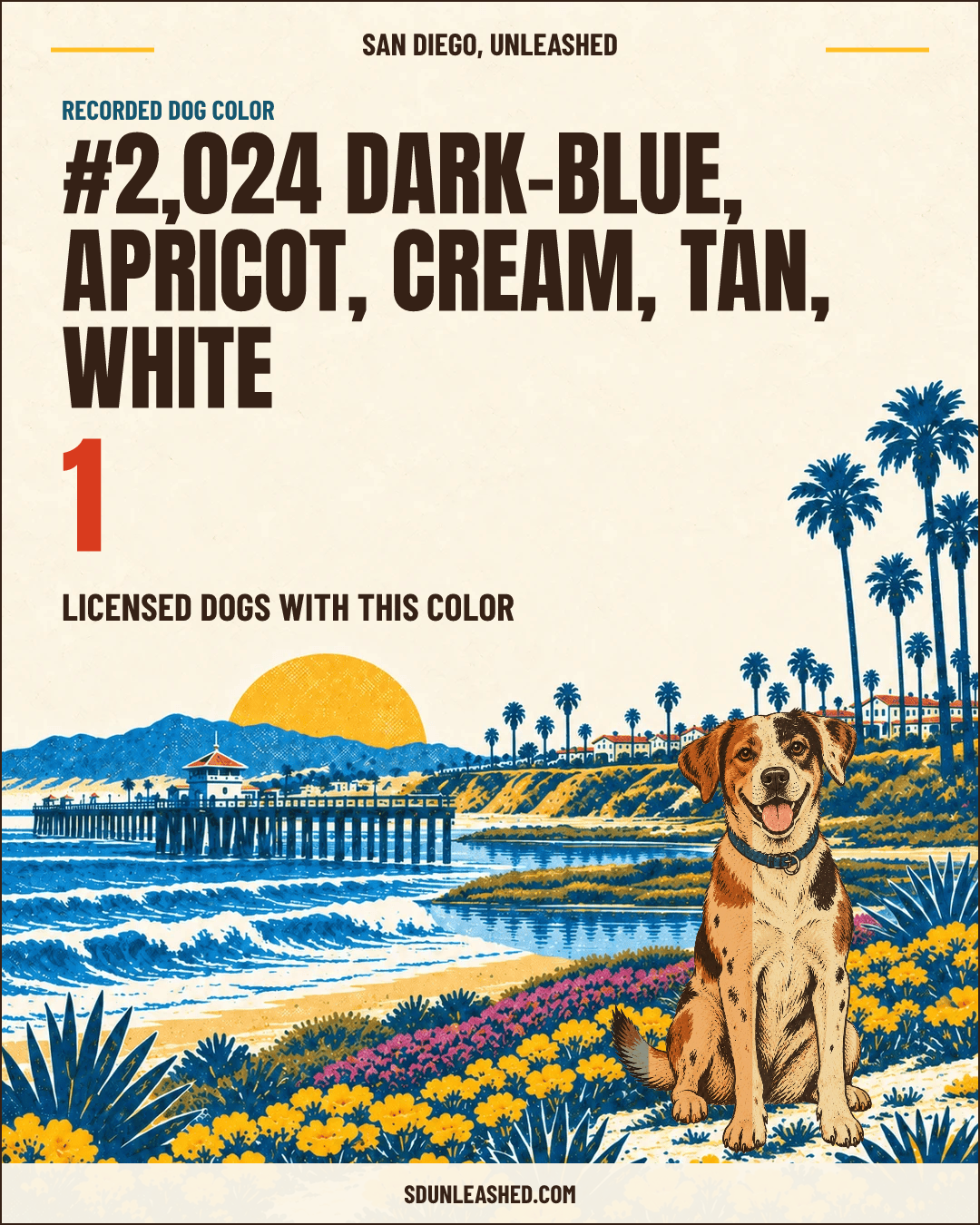 Dark-blue, Apricot, Cream, Tan, White share card