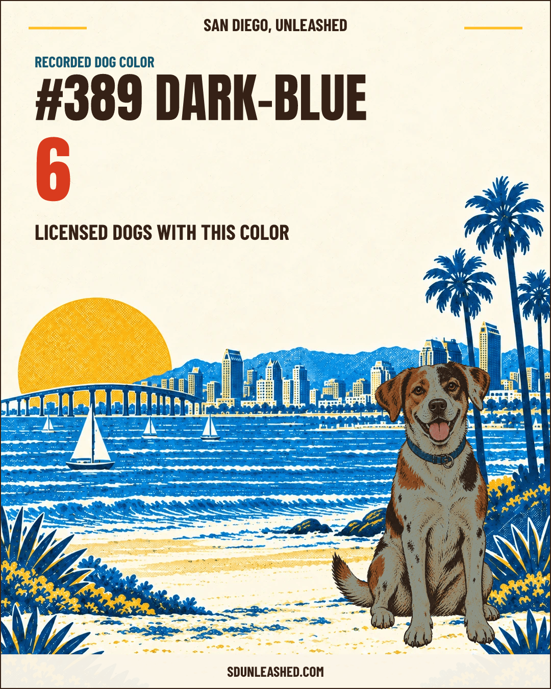 Dark-blue share card