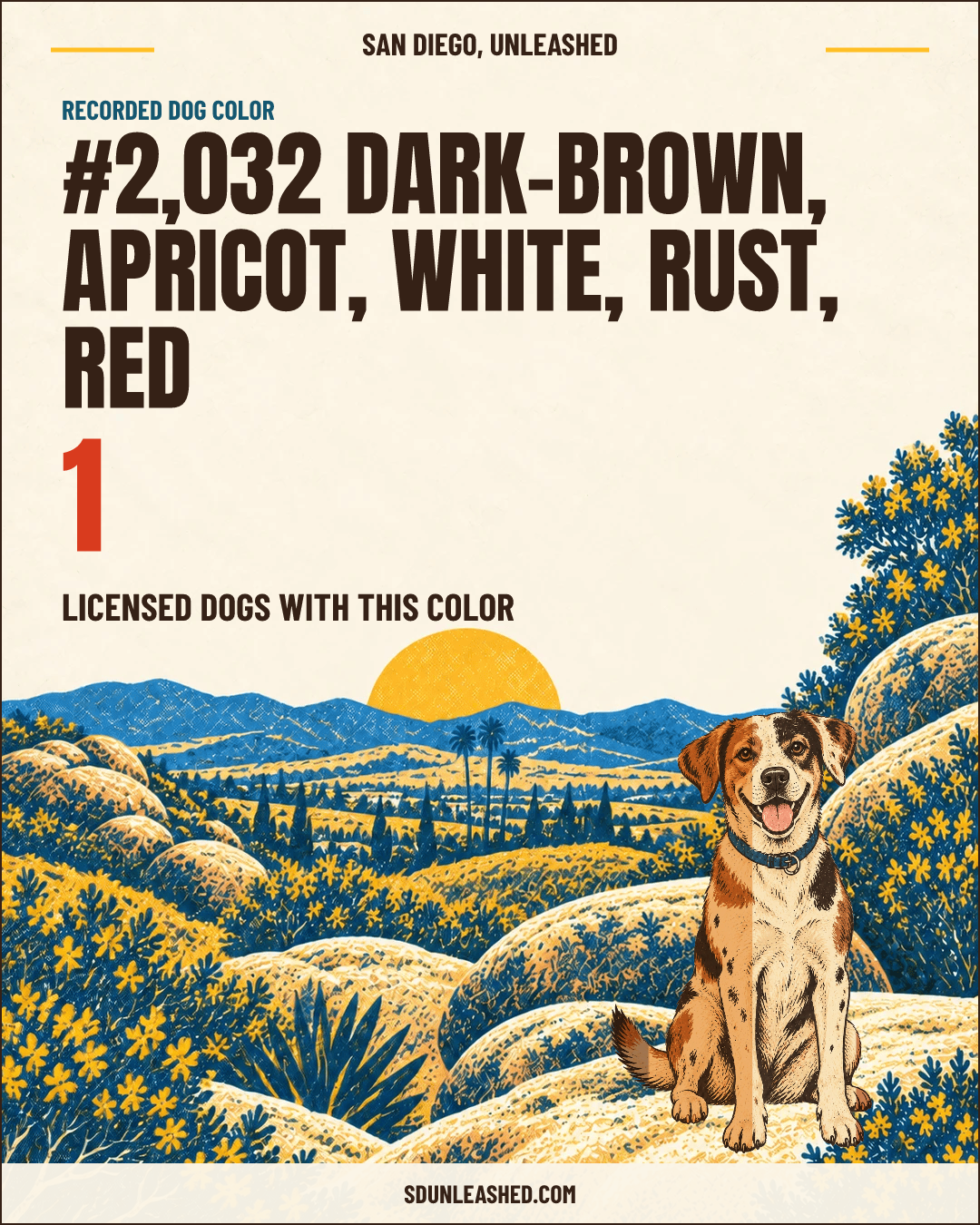 Dark-brown, Apricot, White, Rust, Red share card
