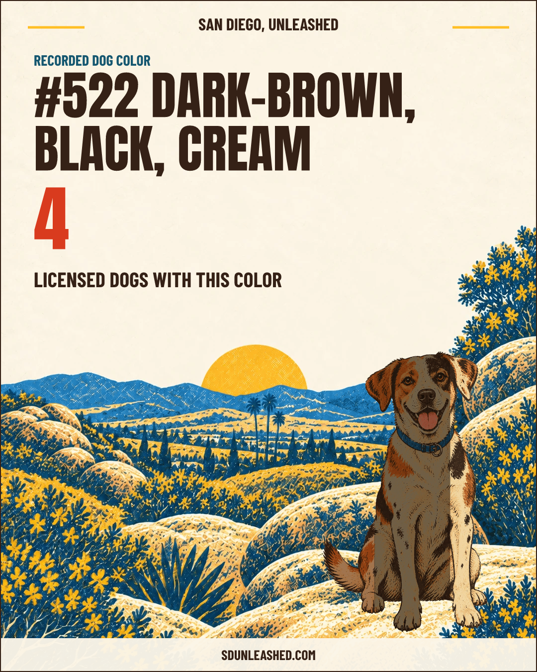 Dark-brown, Black, Cream share card