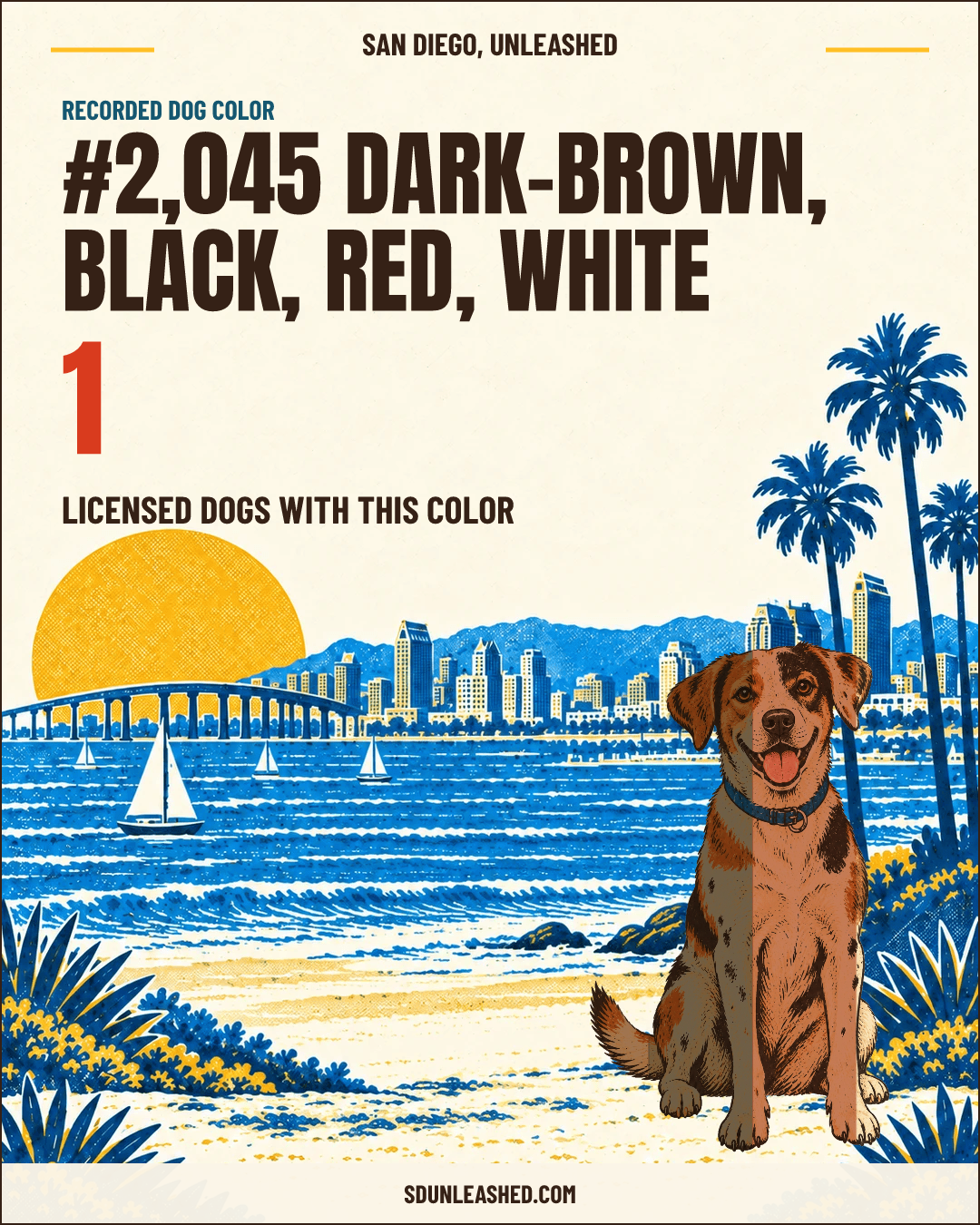 Dark-brown, Black, Red, White share card