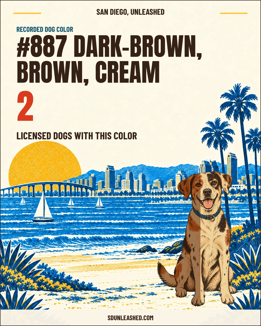 Dark-brown, Brown, Cream share card