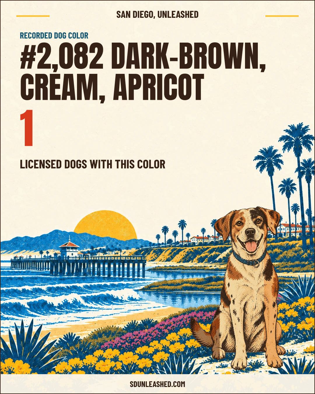 Dark-brown, Cream, Apricot share card