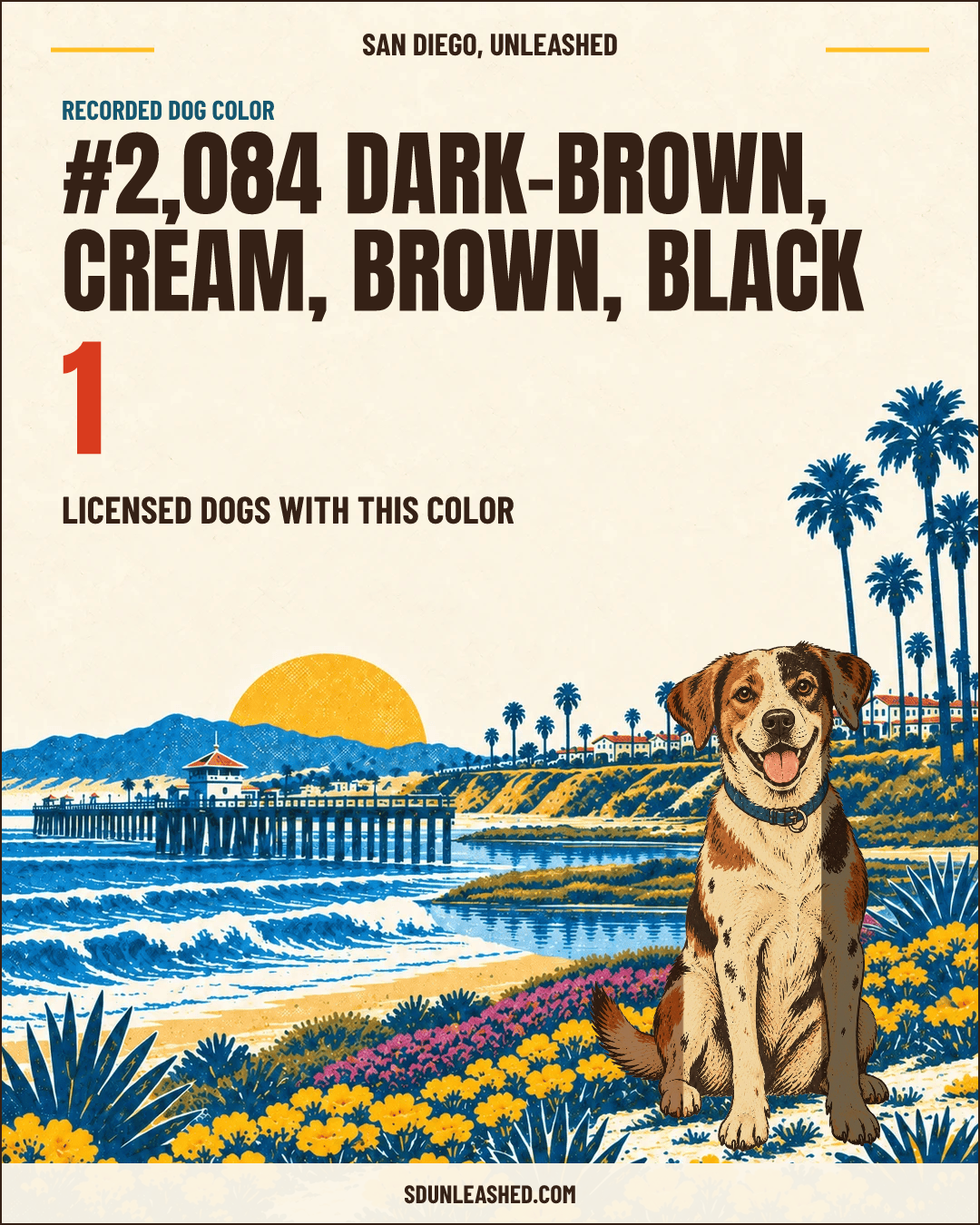 Dark-brown, Cream, Brown, Black share card