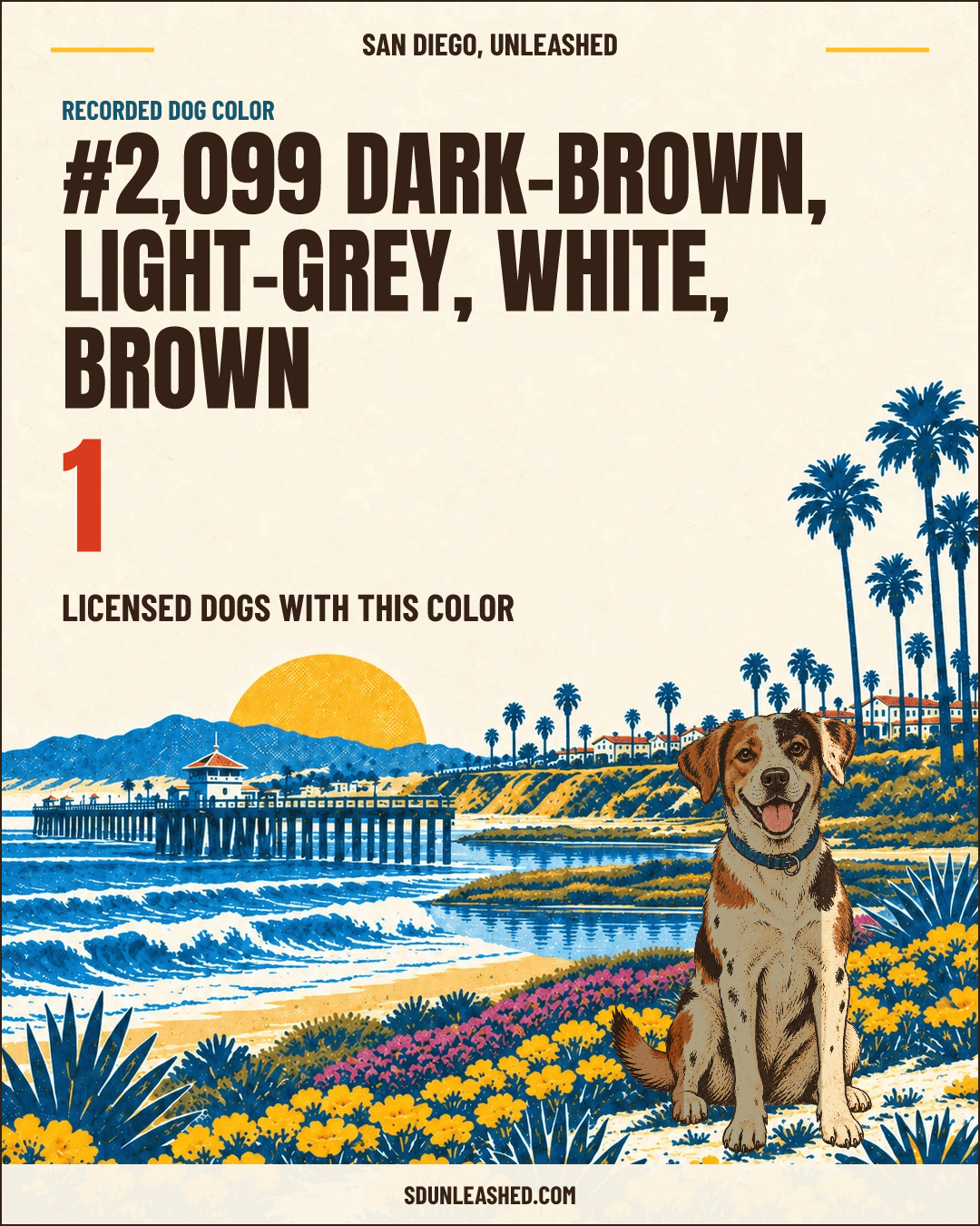 Dark-brown, Light-grey, White, Brown share card