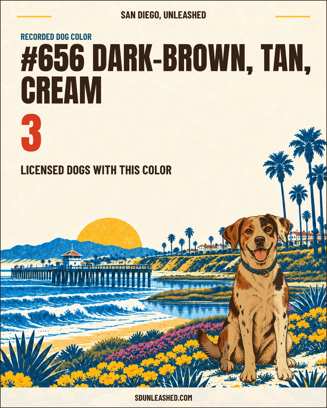 Dark-brown, Tan, Cream share card