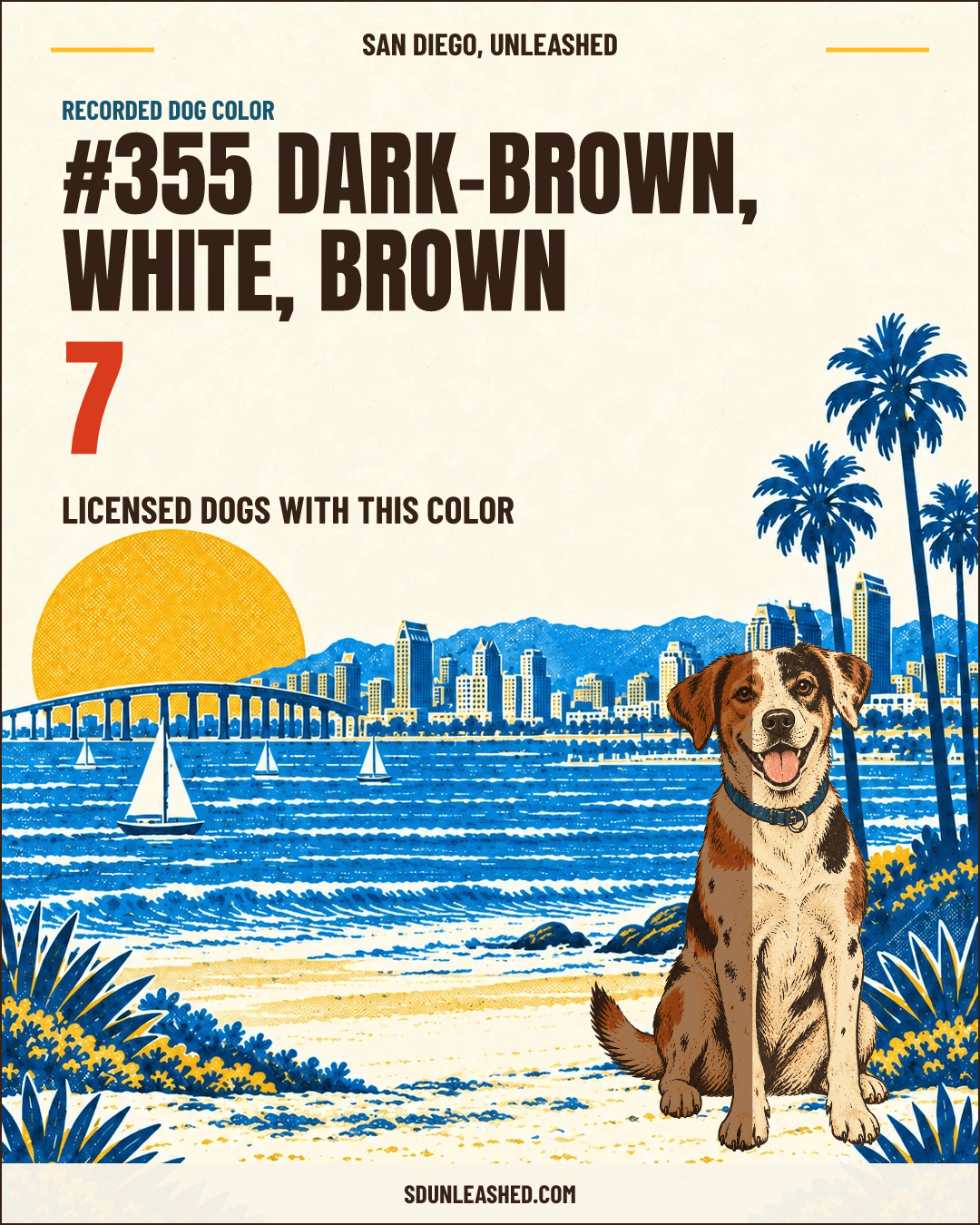 Dark-brown, White, Brown share card