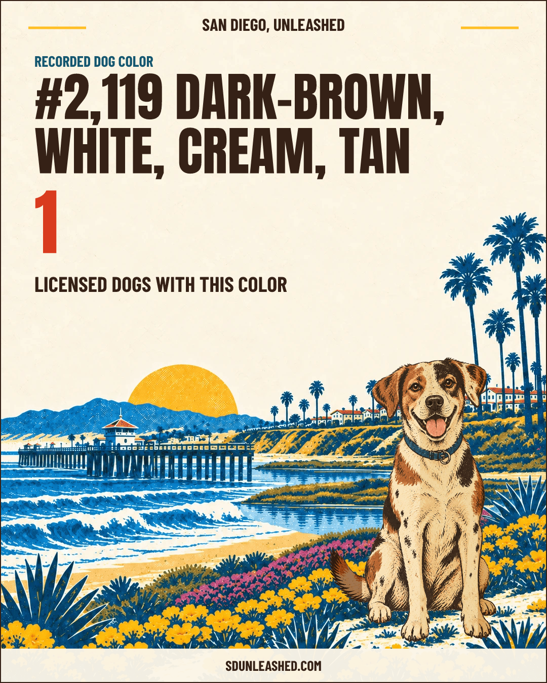 Dark-brown, White, Cream, Tan share card