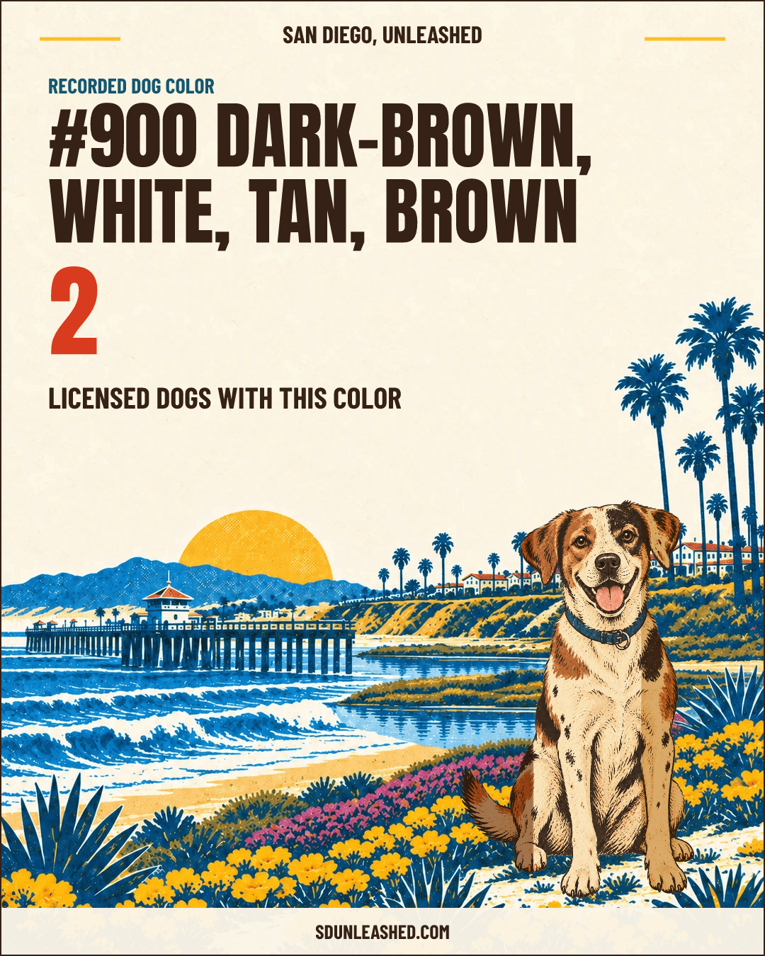 Dark-brown, White, Tan, Brown share card