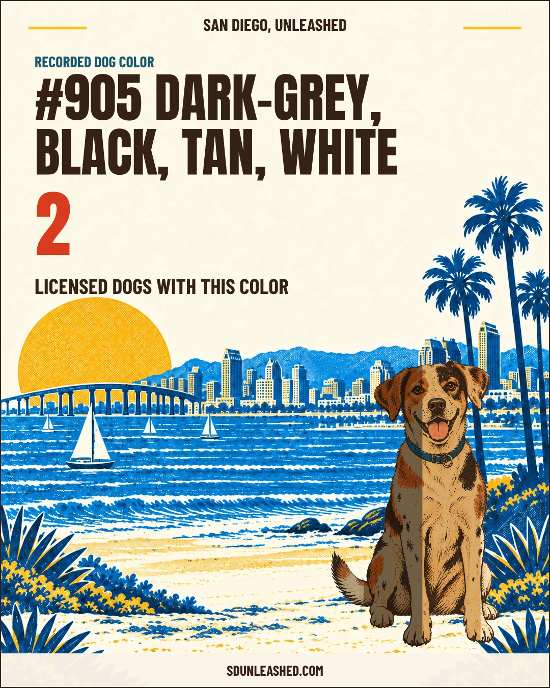 Dark-grey, Black, Tan, White share card
