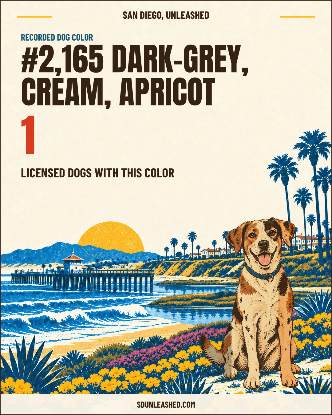Dark-grey, Cream, Apricot share card