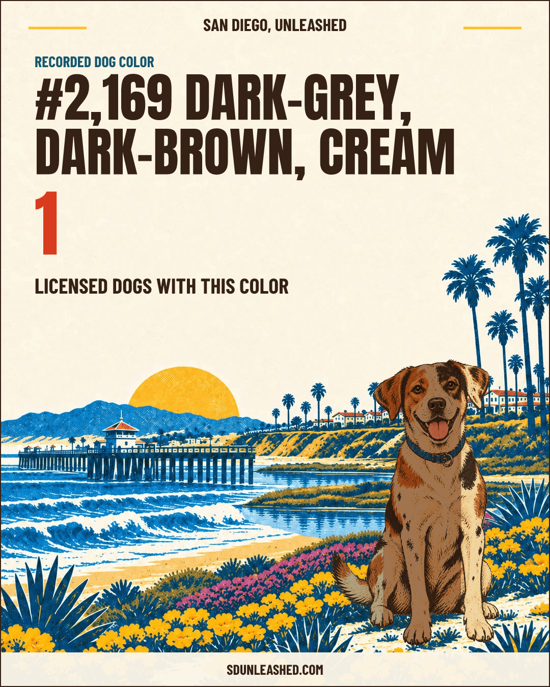 Dark-grey, Dark-brown, Cream share card