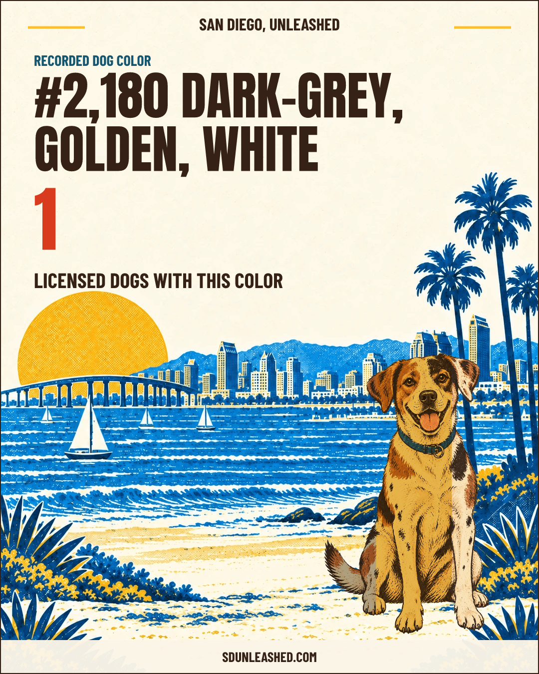 Dark-grey, Golden, White share card