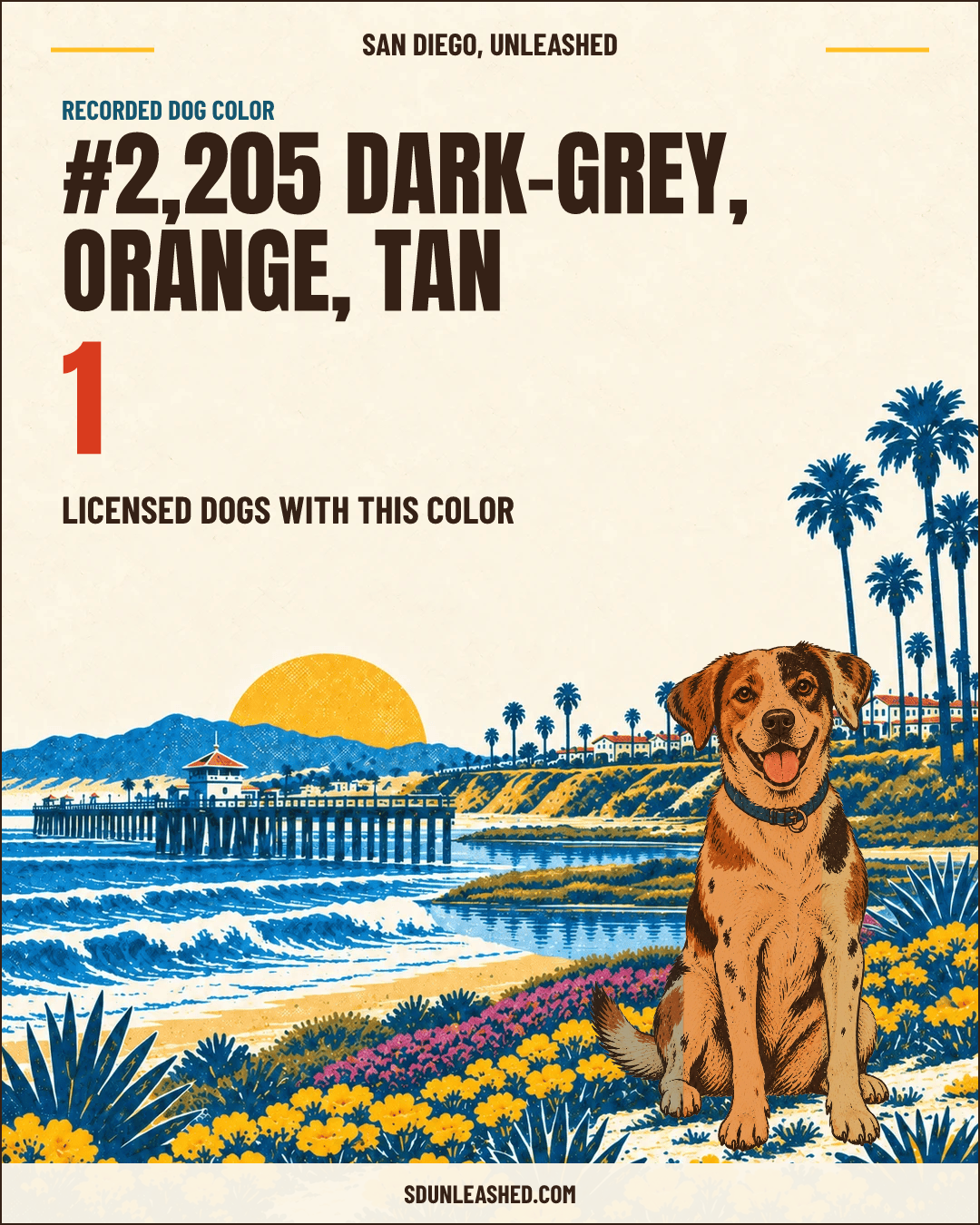 Dark-grey, Orange, Tan share card
