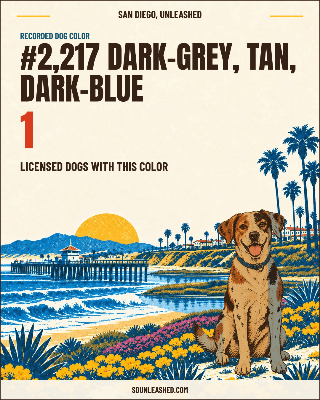Dark-grey, Tan, Dark-blue share card