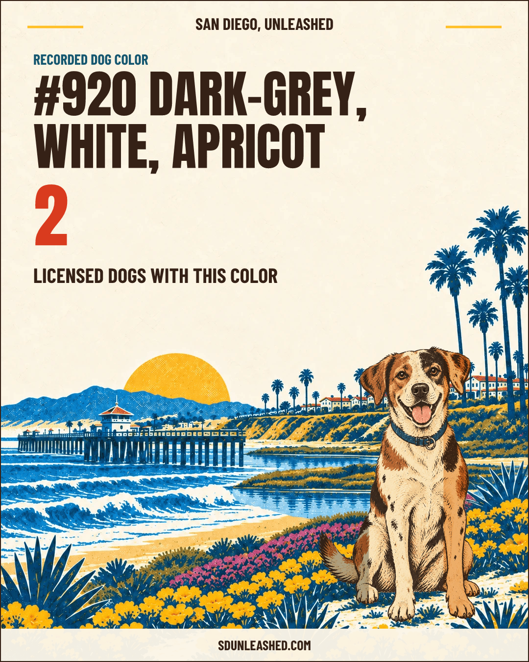 Dark-grey, White, Apricot share card