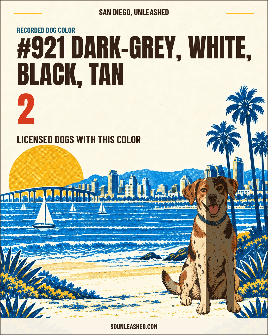 Dark-grey, White, Black, Tan share card