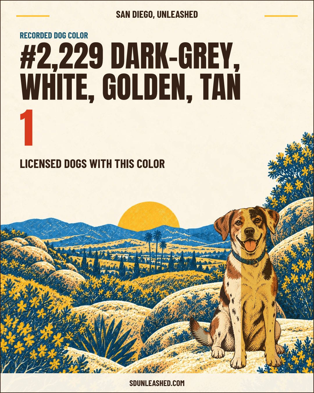 Dark-grey, White, Golden, Tan share card