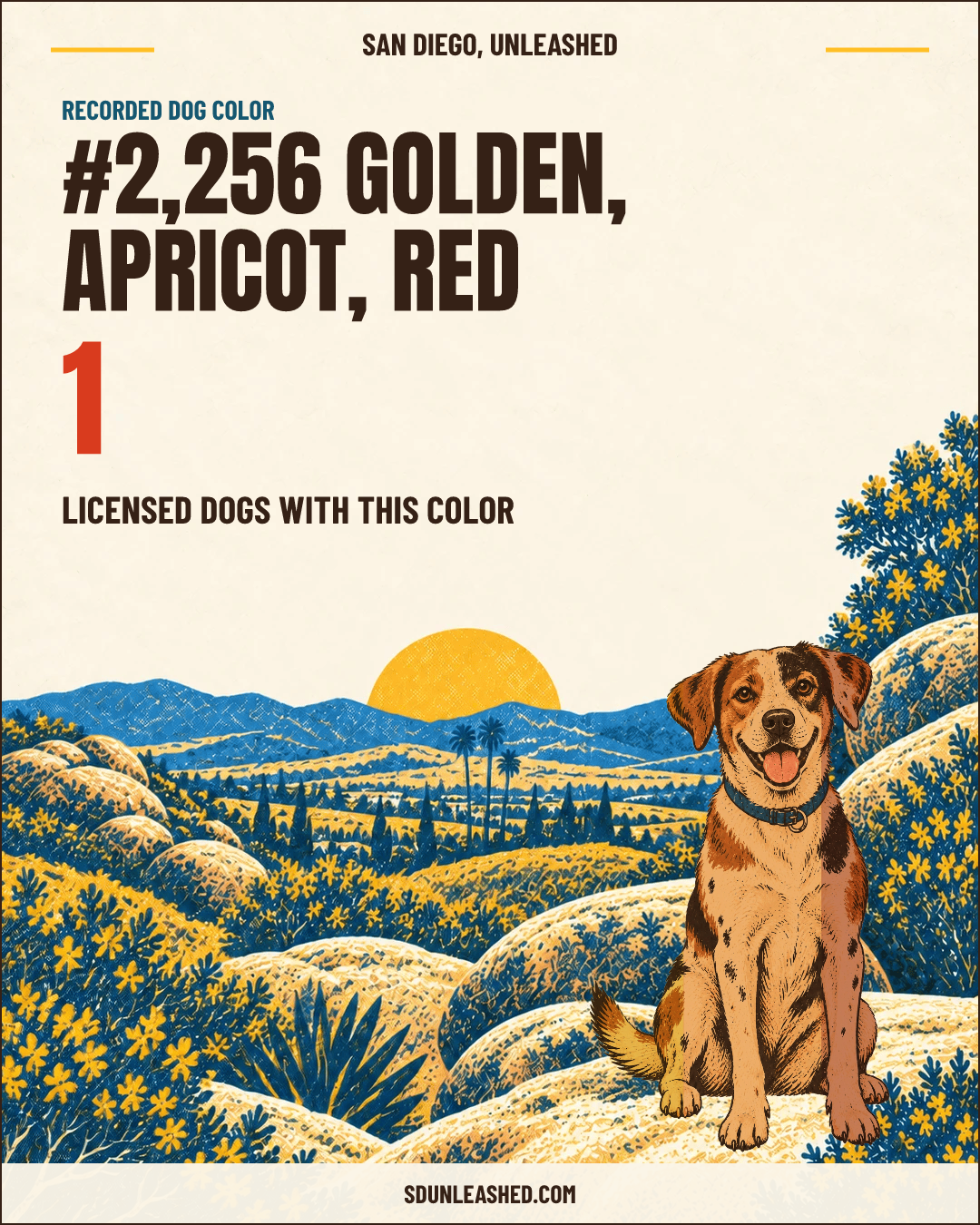 Golden, Apricot, Red share card