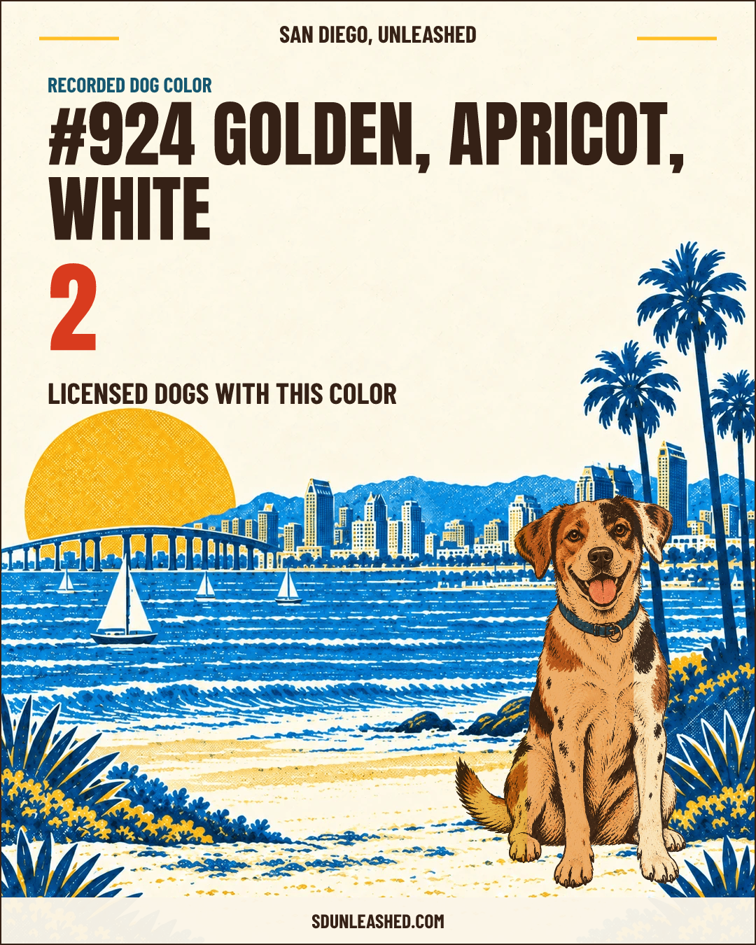Golden, Apricot, White share card