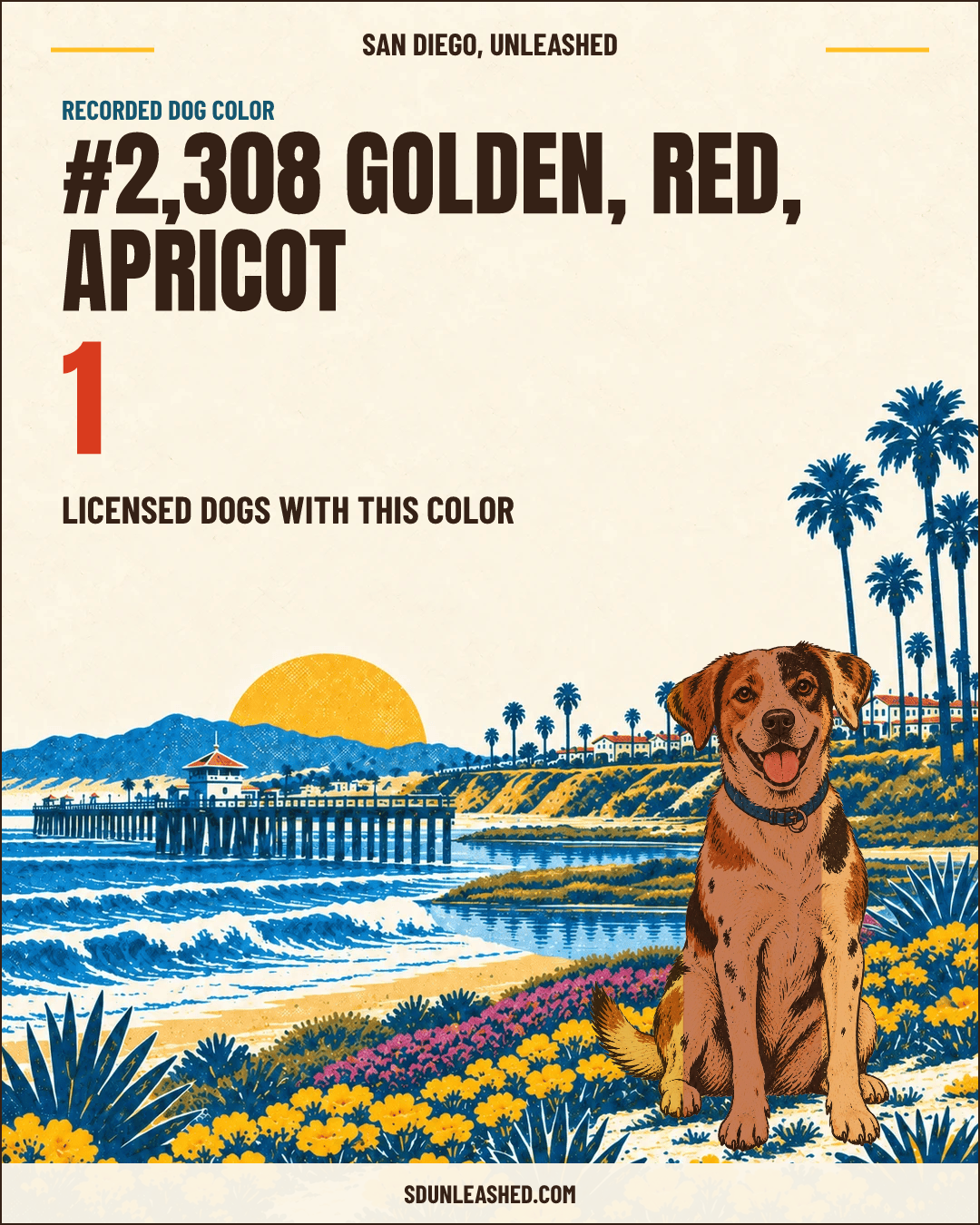 Golden, Red, Apricot share card