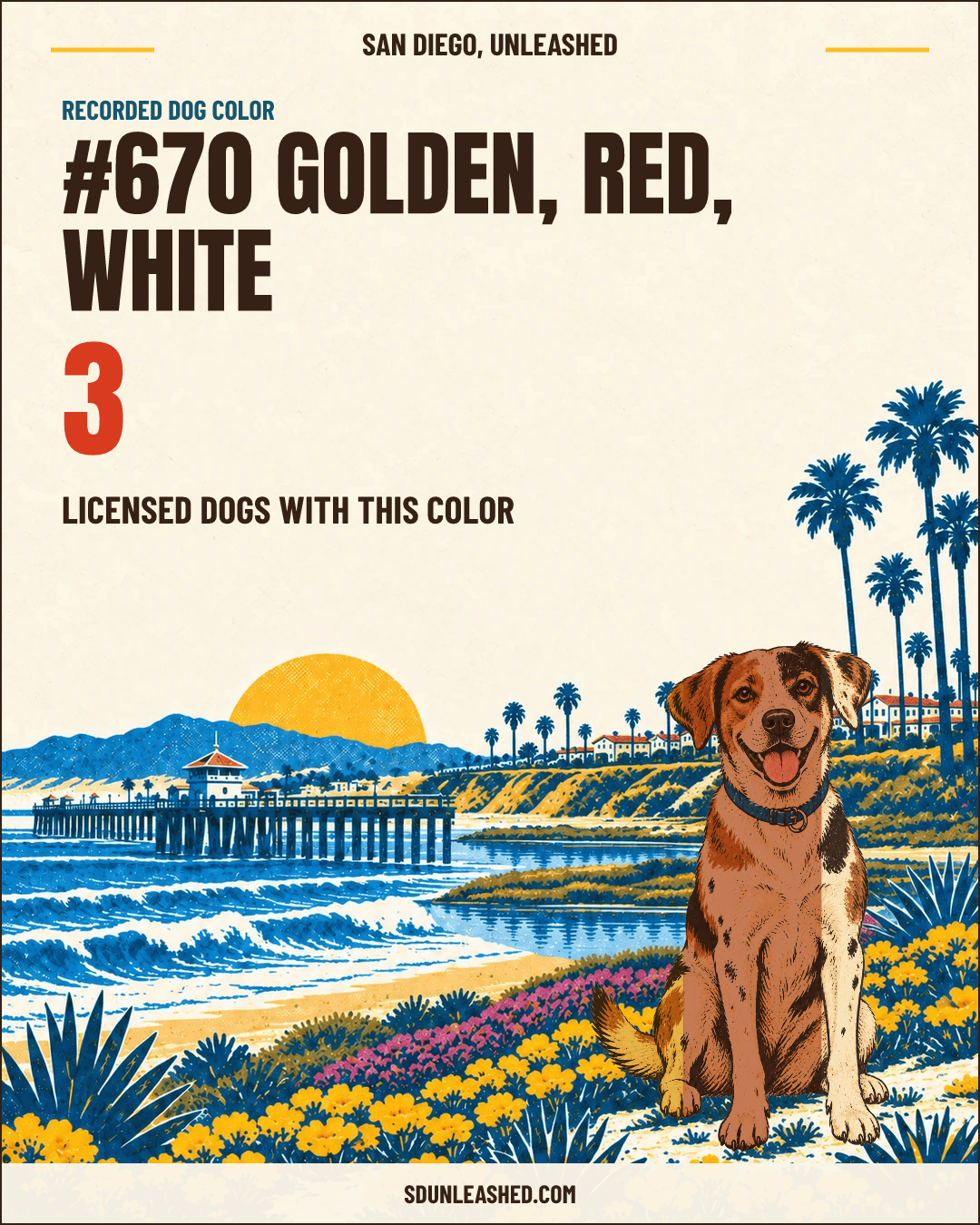 Golden, Red, White share card