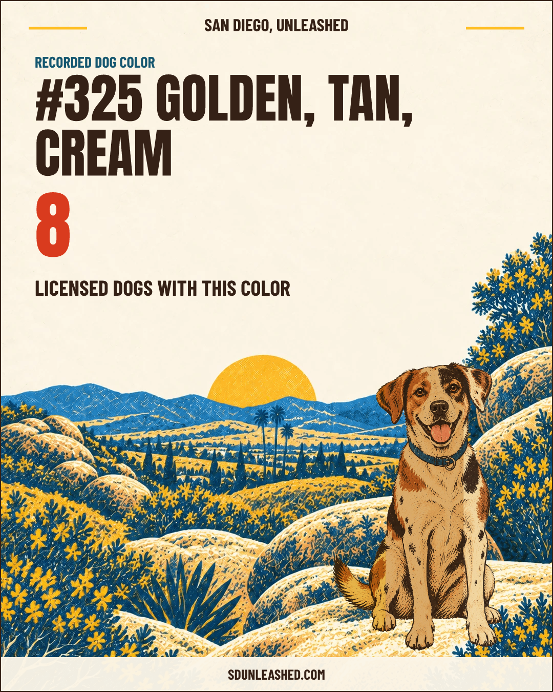 Golden, Tan, Cream share card