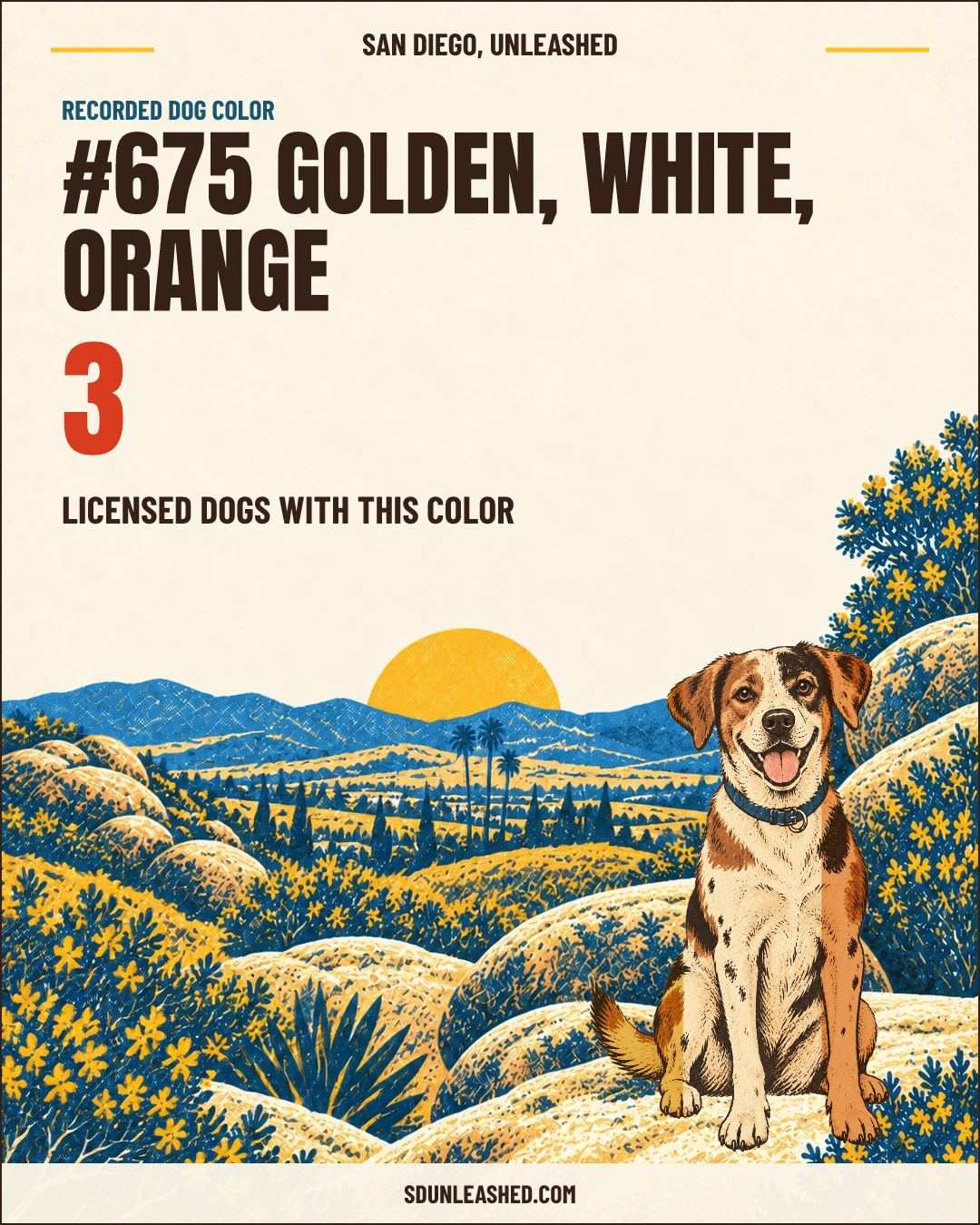 Golden, White, Orange share card