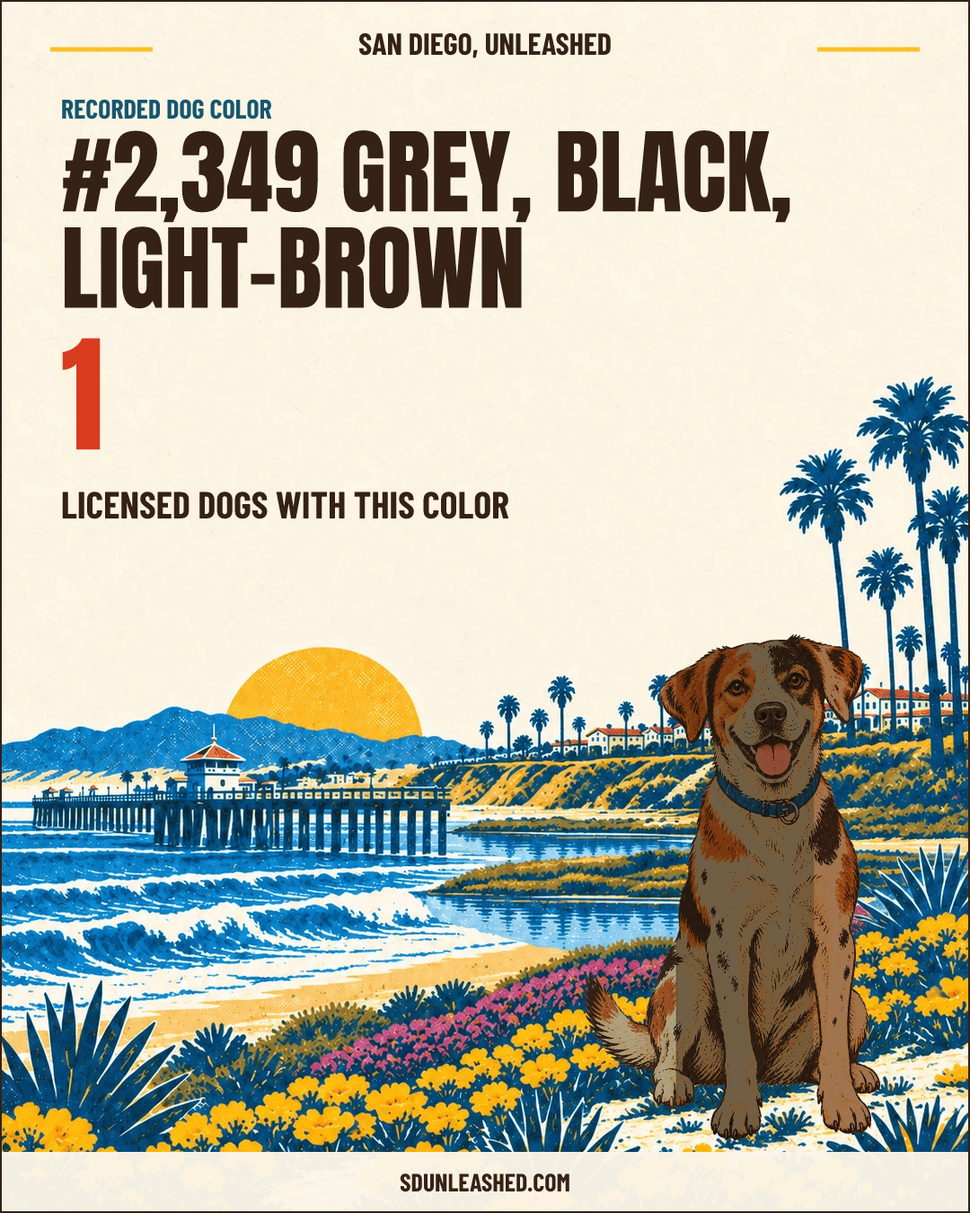 Grey, Black, Light-brown share card