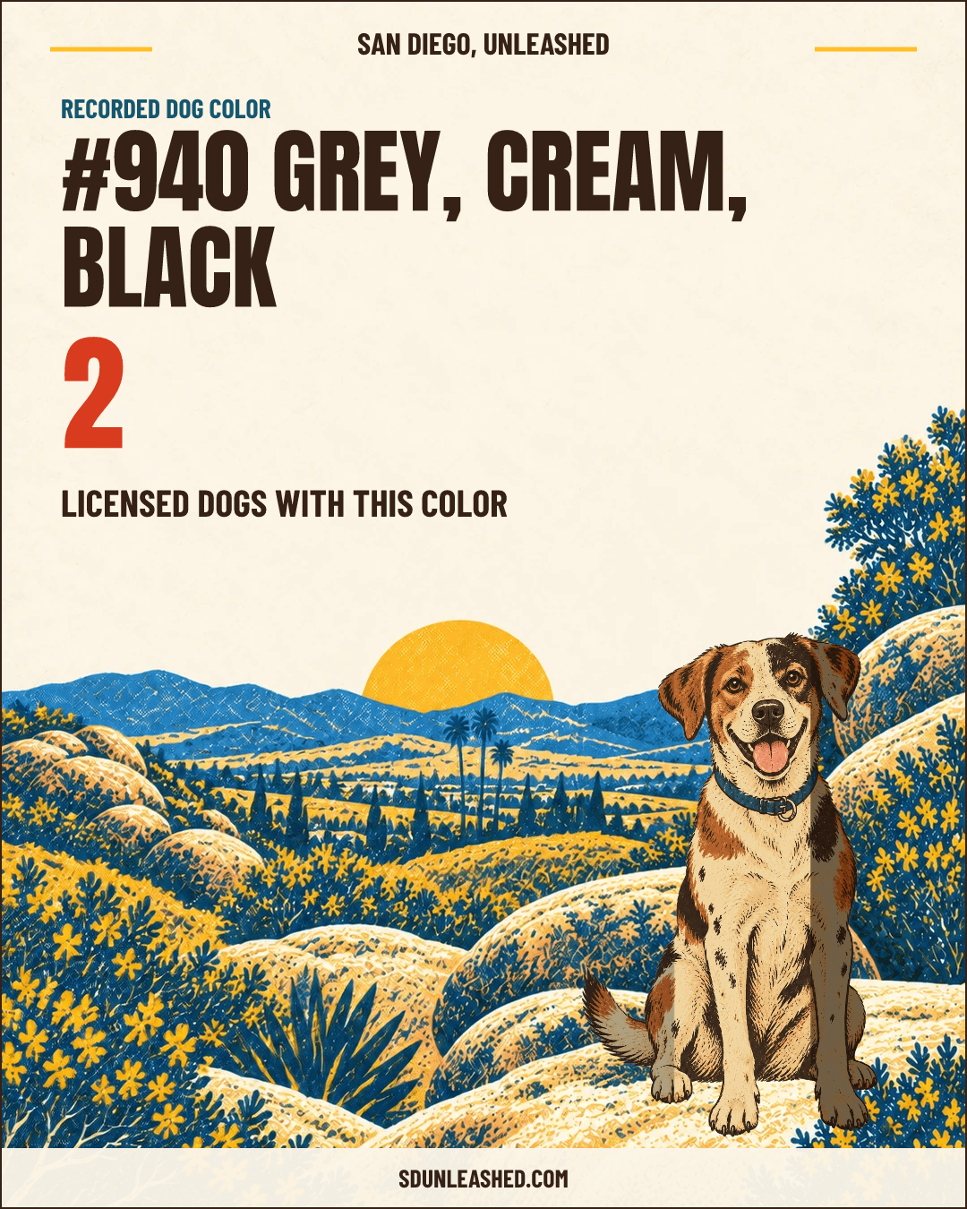 Grey, Cream, Black share card