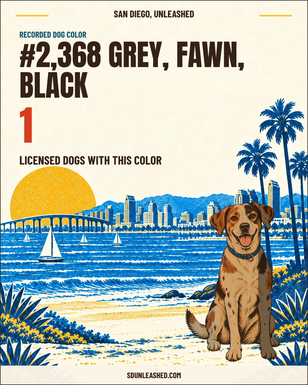 Grey, Fawn, Black share card