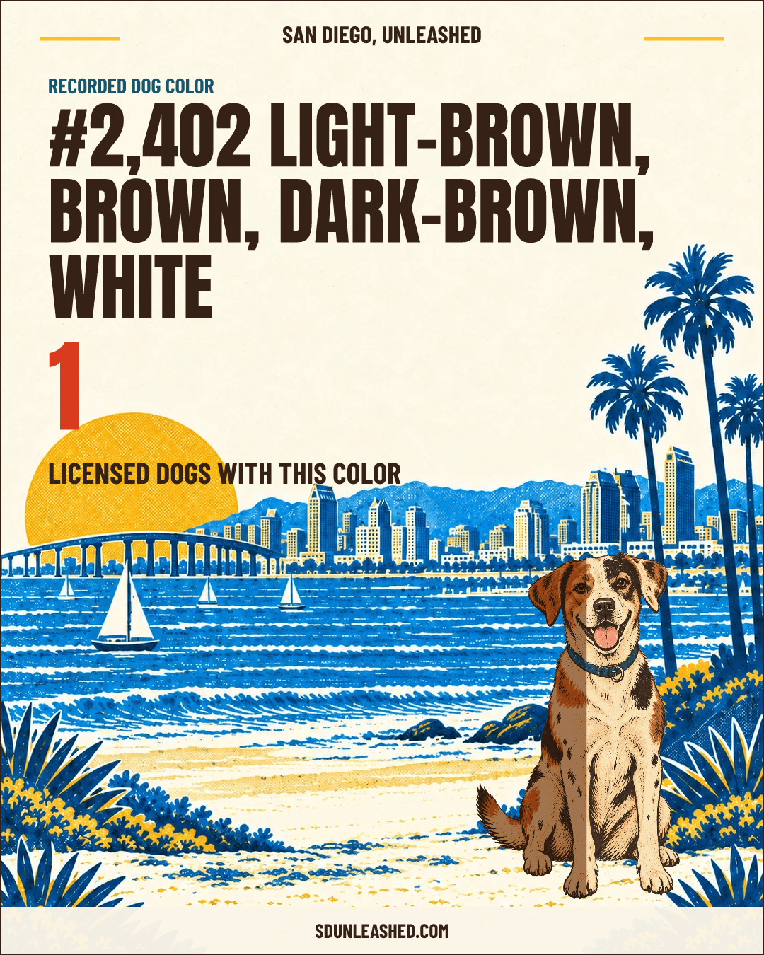 Light-brown, Brown, Dark-brown, White share card
