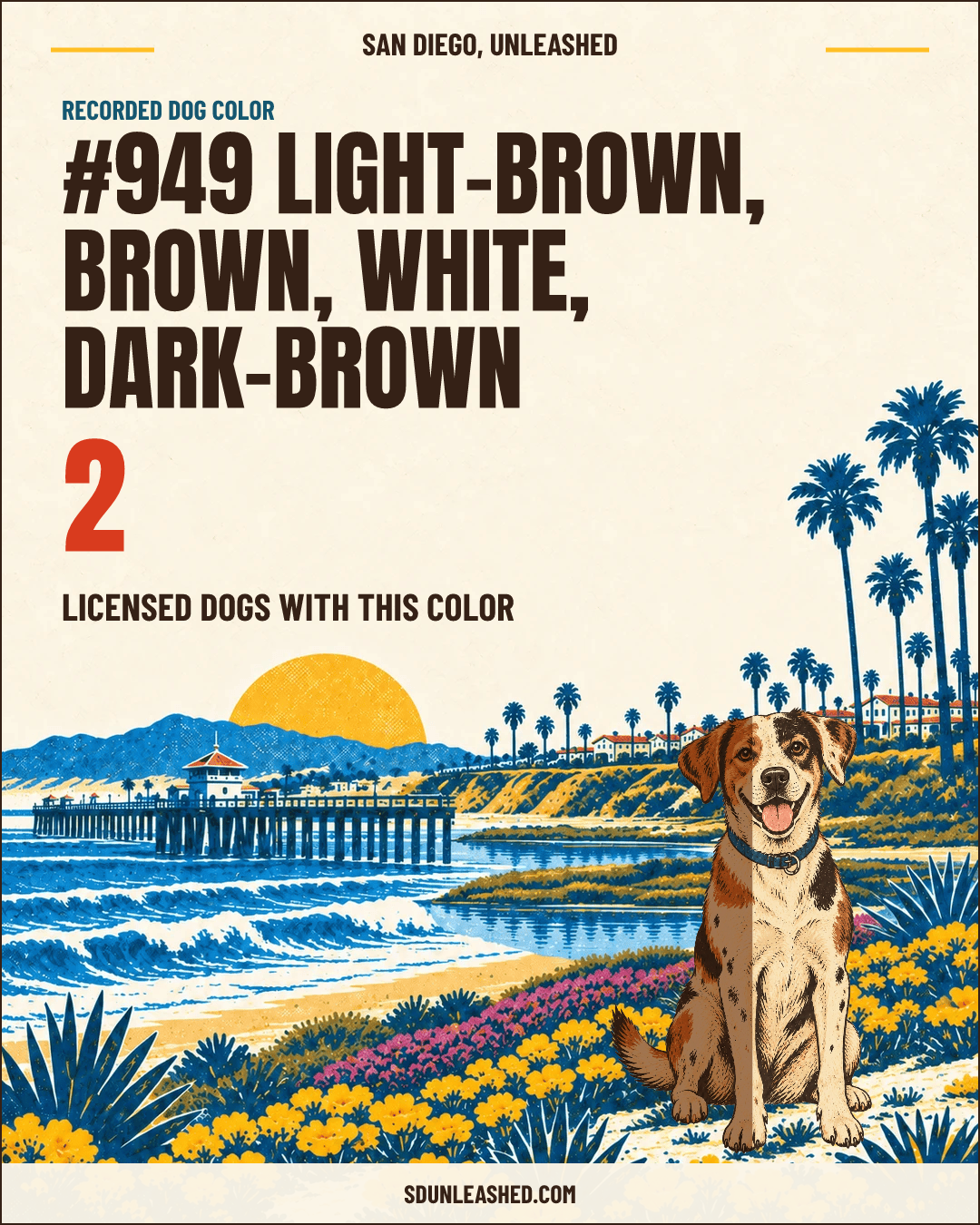 Light-brown, Brown, White, Dark-brown share card