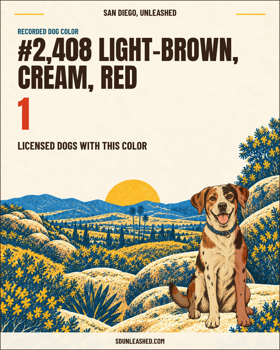 Light-brown, Cream, Red share card