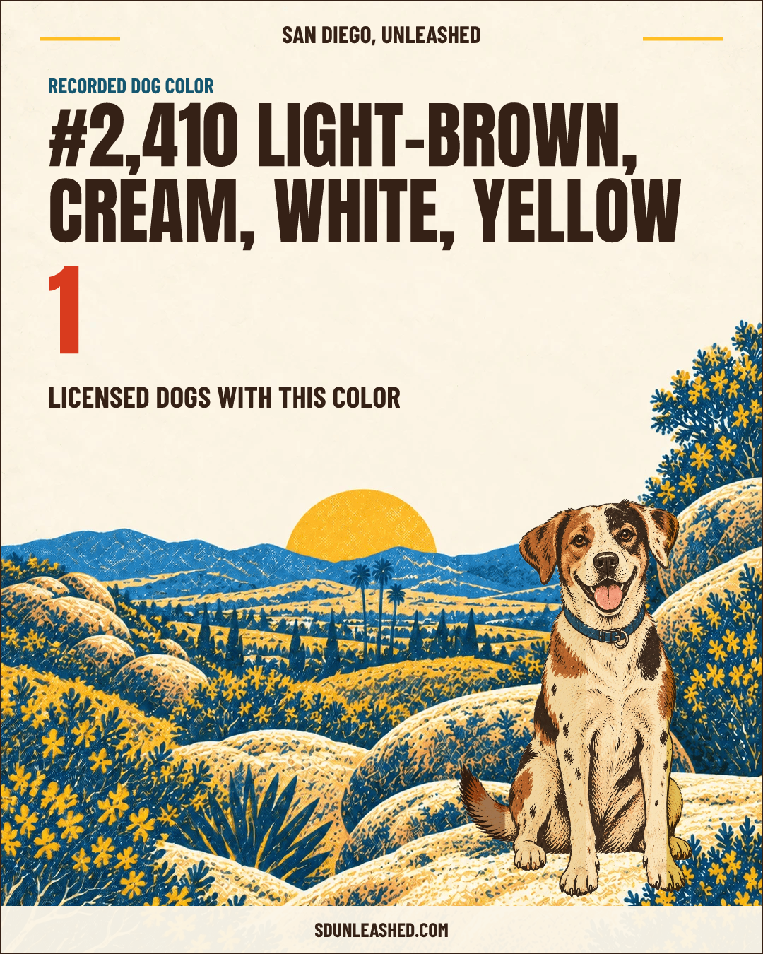 Light-brown, Cream, White, Yellow share card