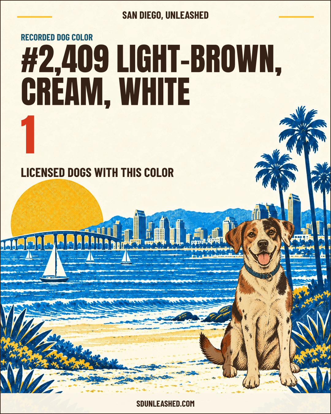 Light-brown, Cream, White share card