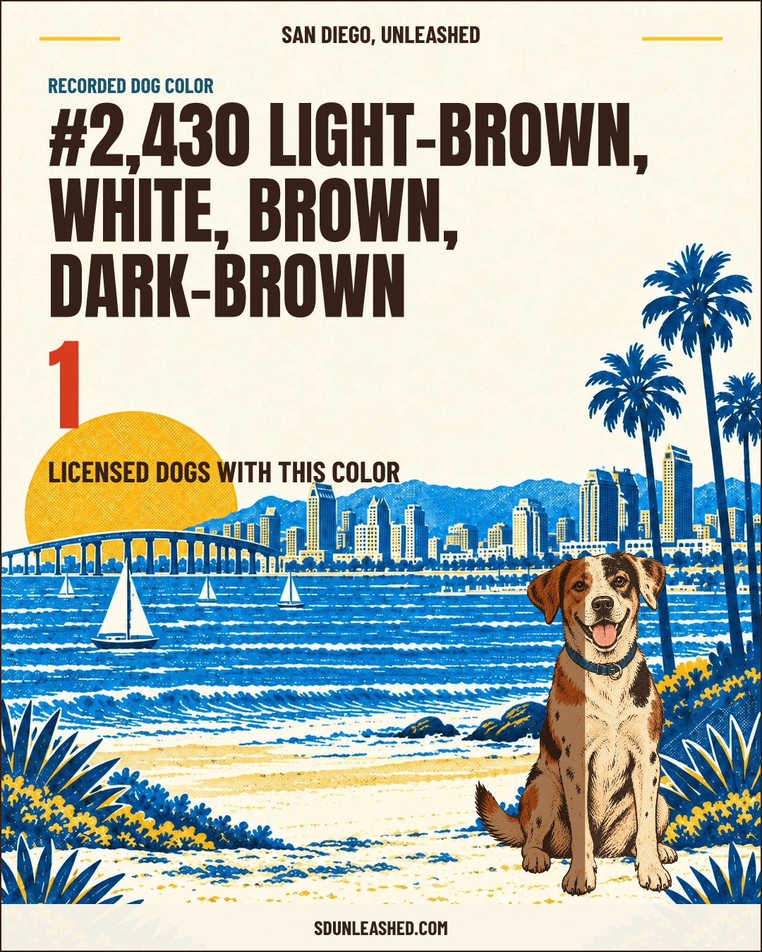 Light-brown, White, Brown, Dark-brown share card